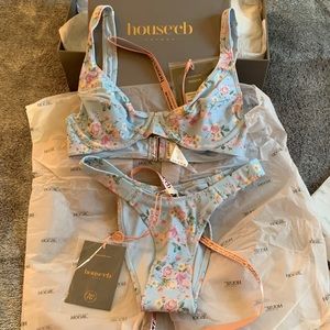 House of CB BLUE FLORAL PRINT BIKINI